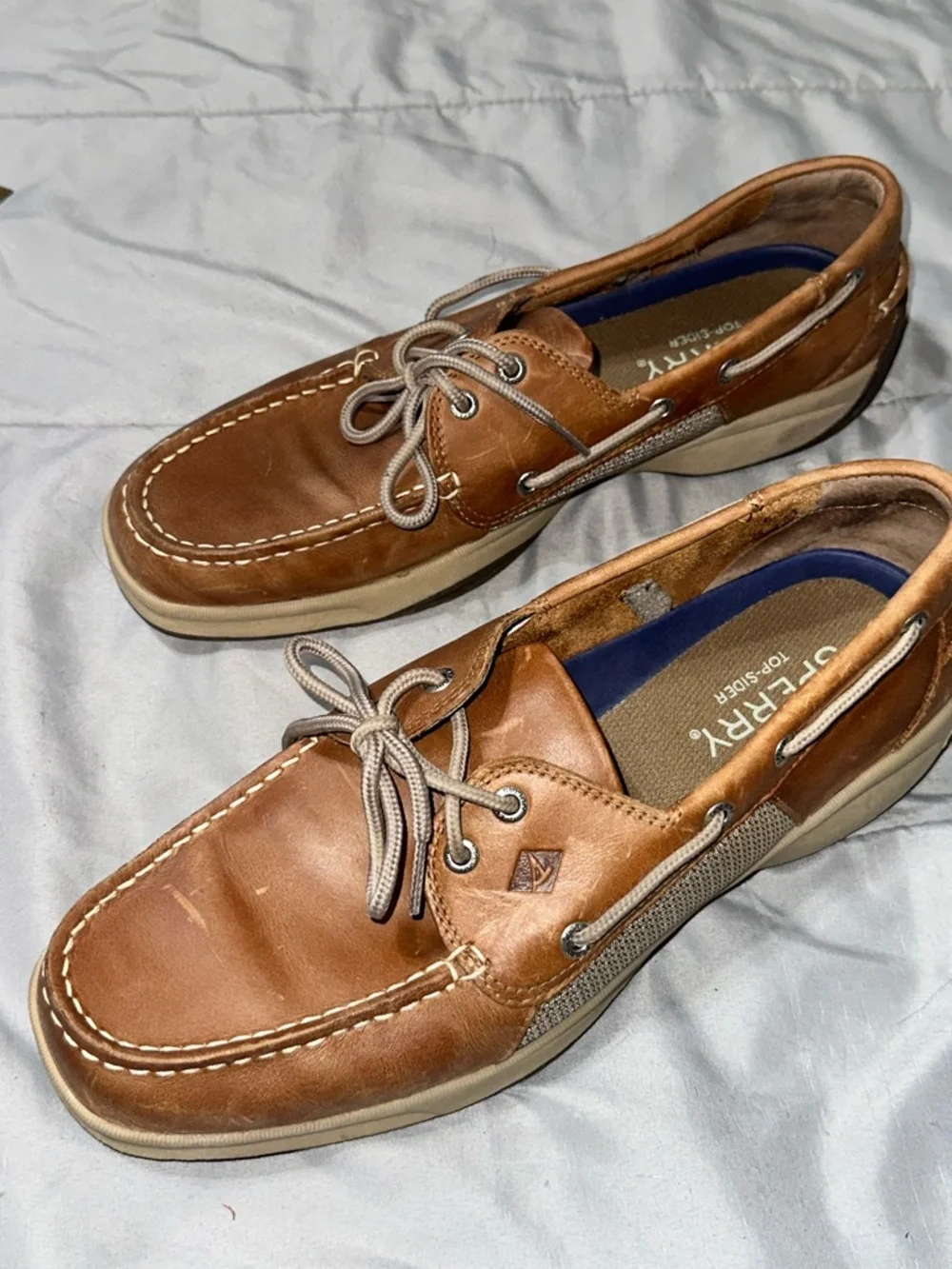Sperry Top-Sider Surveyor Two Eyed Leather Boat Shoes Men's Sz 12 Classic Preppy